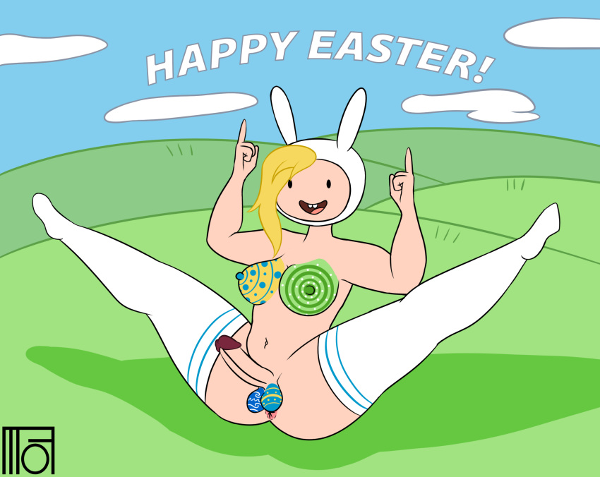 1futa anus ass balls ballsack blonde_hair bodypaint bunny_girl butthole easter easter_bunny easter_egg fionna_and_cake fionna_campbell fionna_the_human fionna_the_human_girl futa_only futanari happy_easter high_socks kneesocks moffoffo painting penis showing_ass showing_breasts showing_off solo_futa testicle