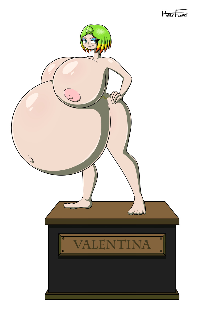 areolae big_breasts breasts female hyperflannel nipples nude pedestal pregnant queen_valentina solo statue super_mario_bros. super_mario_rpg