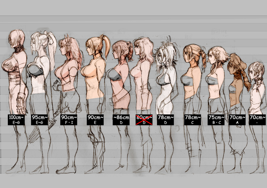 6+girls amy_sorel annotated big_breasts bra breasts bust_chart cassandra_alexandra chai_xianghua chart cleavage commentary comparison dark_skin flat_chest* flat_chested hat highres hildegard_von_krone isabella_valentine kawano_takuji lineup lingerie monochrome multiple_girls official_art ponytail profile project_soul seong_mi-na setsuka seung_mina sideboob sketch small_breasts sophitia_alexandra soul_calibur soul_calibur_ii soul_calibur_iii soulcalibur soulcalibur_iv taki taki_(soulcalibur) talim tira tira_(soulcalibur) underwear underwear_only xianghua