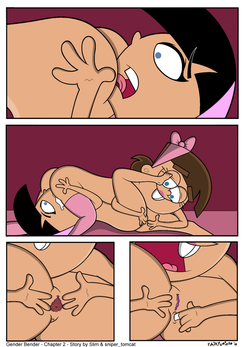 69 anal_fingering anus big_breasts breasts comic fairycosmo female_only fingering gender_bender_(comic) genderswap pussy pussy_juice pussylicking spread_legs spread_pussy spreading stockings the_fairly_oddparents timantha timantha_turner timmy_turner trixie_tang yuri