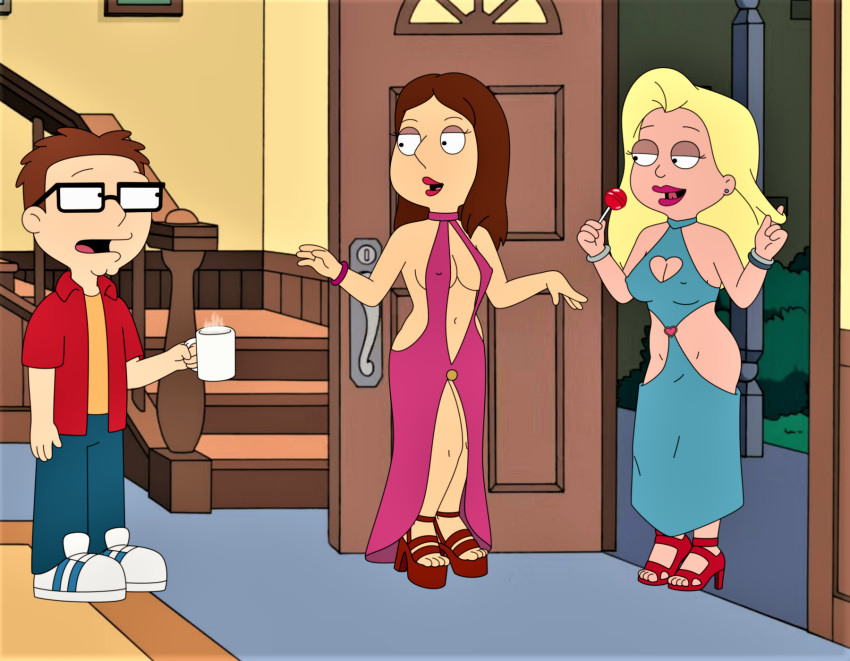 american_dad ass breasts crossover dress erect_nipples family_guy frost969 hayley_smith meg_griffin steve_smith thighs