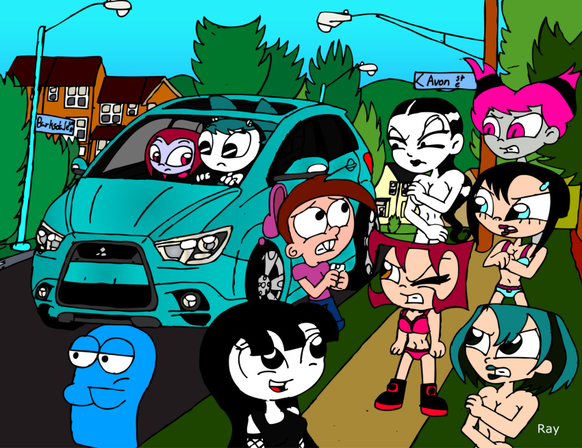 angry black_eyes black_hair bloo blooregard blue_eyes breasts brown_eyes brown_hair car cartoon_network cover_up covering covering_crotch crossover dc_comics dyed_hair embarrassing foster's_home_for_imaginary_friends gaz goth green_hair grey_skin gwen_(tdi) hat hourglass_figure invader_zim jenny_wakeman jinx lipstick long_hair misty_(mlaatr) multicolored_hair my_life_as_a_teenage_robot nude pale-skinned_female pale_skin panties pink_eyes purple_hair rayryan_(artist) robot short_hair smile teen_titans tenebra the_fairly_oddparents thick_ass thick_legs thick_thighs timmy_turner total_drama_island twin_tails two_tone_hair underwear white_skin xj-9