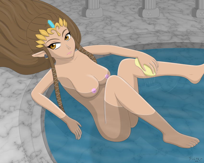 bath breasts nintendo nipples princess_zelda suktar suktar_(artist) the_legend_of_zelda twilight_princess