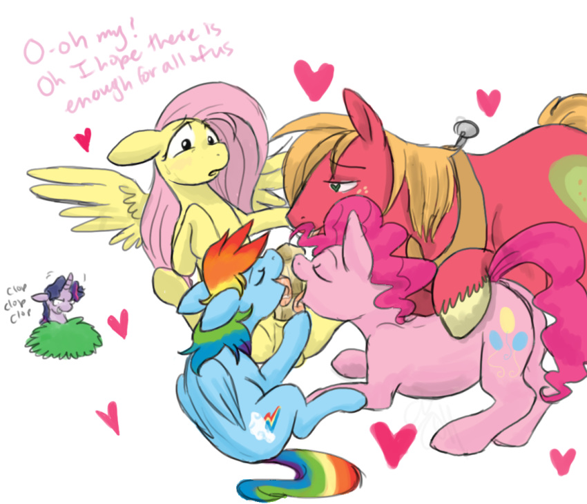 big_macintosh cartoonlion fluttershy_(mlp) friendship_is_magic group my_little_pony pinkie_pie_(mlp) rainbow_dash_(mlp) text twilight_sparkle_(mlp) white_background