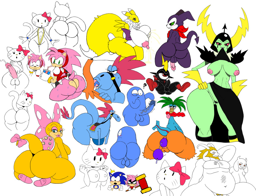 2016 absurd_res amy_rose asgore_dreemurr black_and_white bloo blooregard cartoon_network classic_amy_rose coco_(fhfif) commander_peepers dat_ass digimon foster's_home_for_imaginary_friends futanari hello_kitty high_res impmon kitty_white koopa koopa_troopa koopaling lord_dominator mario_(series) monochrome nintendo renamon rosy_the_rascal sanrio sketch sonic_the_hedgehog sssonic2 super_mario_bros. sylvia_(wander_over_yonder) toriel undertale wander_over_yonder wendy_o._koopa white_background zbornak_(species)