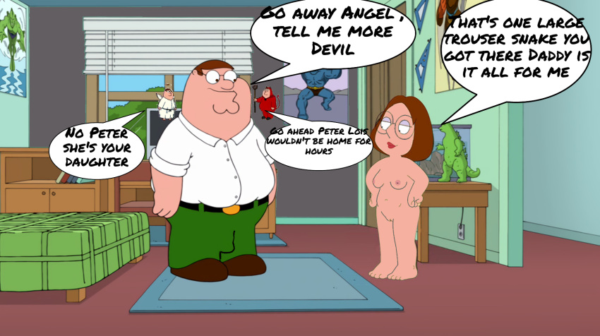 angel devil family_guy father_and_daughter imminent_incest imminent_sex incest meg_griffin peter_griffin