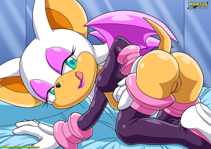 anthro bbmbbf bent_over butt female furry hedgehog looking_at_viewer mobius_unleashed mooning palcomix pussy rouge_the_bat sega solo sonic_(series) sonic_team sonic_the_hedgehog_(series)