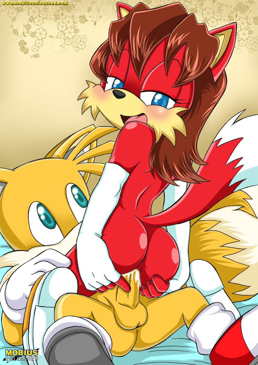 1boy 1girl anthro anus archie_comics ass bbmbbf canine cum cum_inside female fiona_fox fox furry hetero kitsune looking_back male male/female miles_"tails"_prower mobian mobius_unleashed multiple_tails palcomix penis sega sonic sonic_(series) sonic_the_hedgehog_(series) tail testicles