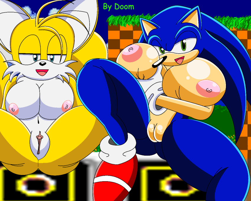 breasts cute furry genderswap miles_"tails"_prower millie_tailsko multiple_tails nipples nobody147 pussy rule_63 sonic sonic_(series) sonic_team sonic_the_hedgehog sonica_the_hedgehog tail