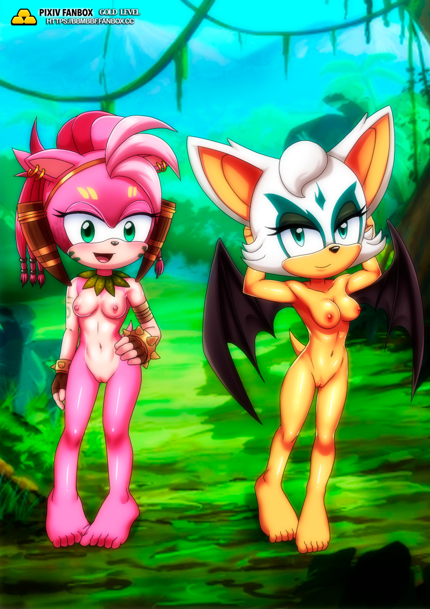 2girls amy_rose bbmbbf female_only mobius_unleashed netflix palcomix palcomix_vip pietro's_secret_club prim_rouge rouge_the_bat sega sonic_prime sonic_the_hedgehog_(series) thorn_rose
