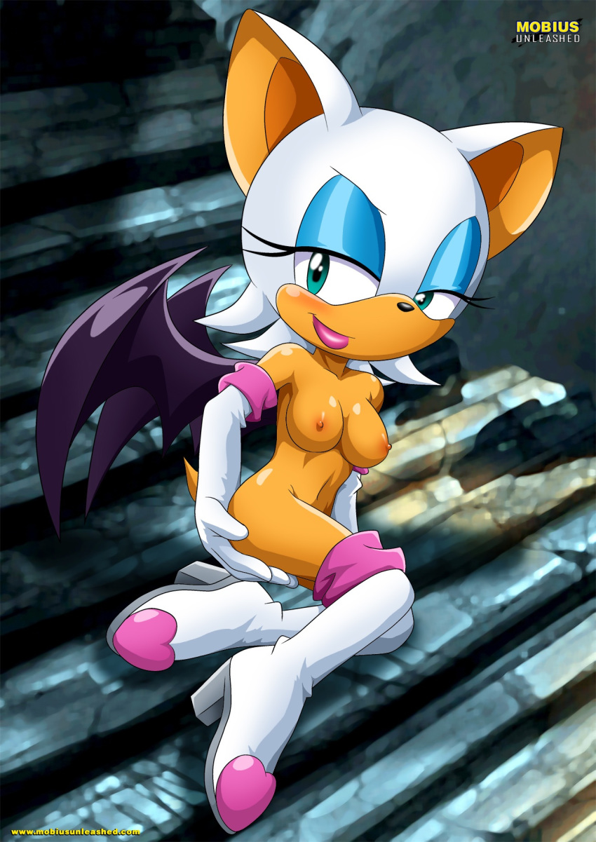 ass ass_grab bbmbbf butt erect_nipples hand_on_butt looking_at_viewer mobius_unleashed palcomix rouge_the_bat sega smile solo sonic_(series) sonic_the_hedgehog_(series)