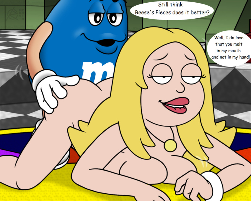 american_dad blue_(m&amp;m) candy cheating_wife crossover fantasy francine_smith m&amp;m's sex vaginal