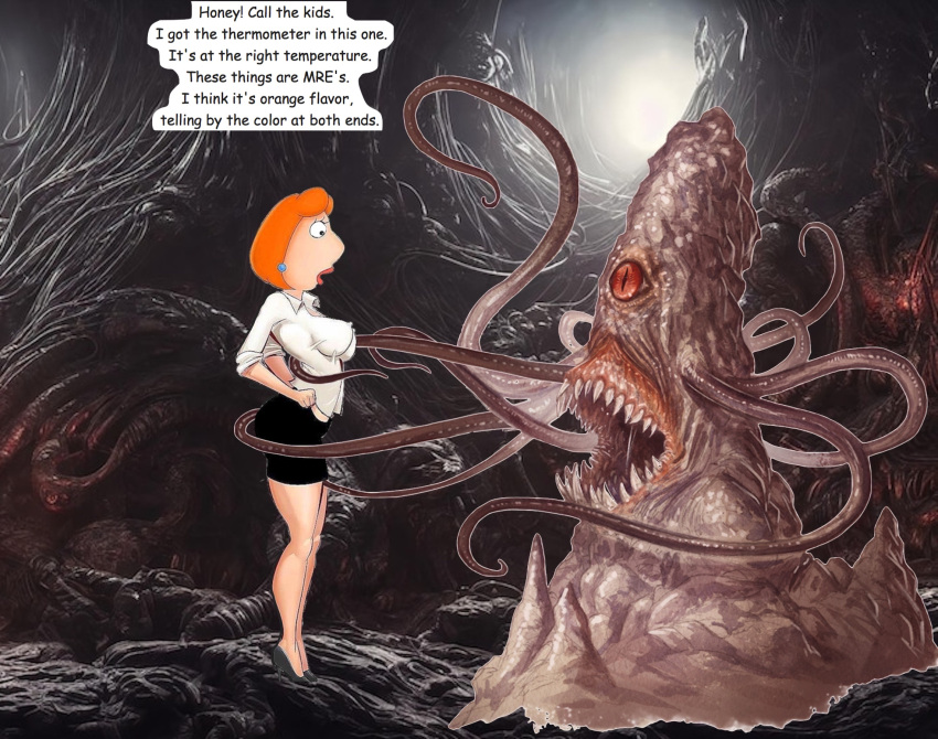 alien cave crossover dinner dungeons_and_dragons eaten_alive eating family_guy fantasy food imminent_vore lois_griffin outer_space roper tentacle