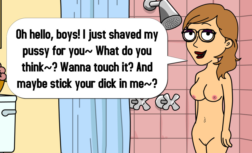 bathroom erika_(goanimate) goanimate horny_female offering_to_viewer shaved_pussy vyond