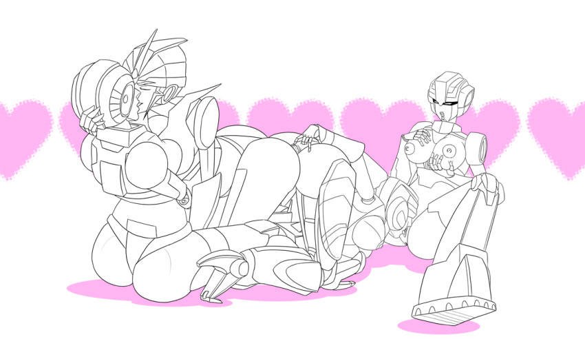4girls almond_(artist) arcee clones female/female female_only heart kissing pussylicking robots selfcest transformers transformers_animated transformers_prime yuri