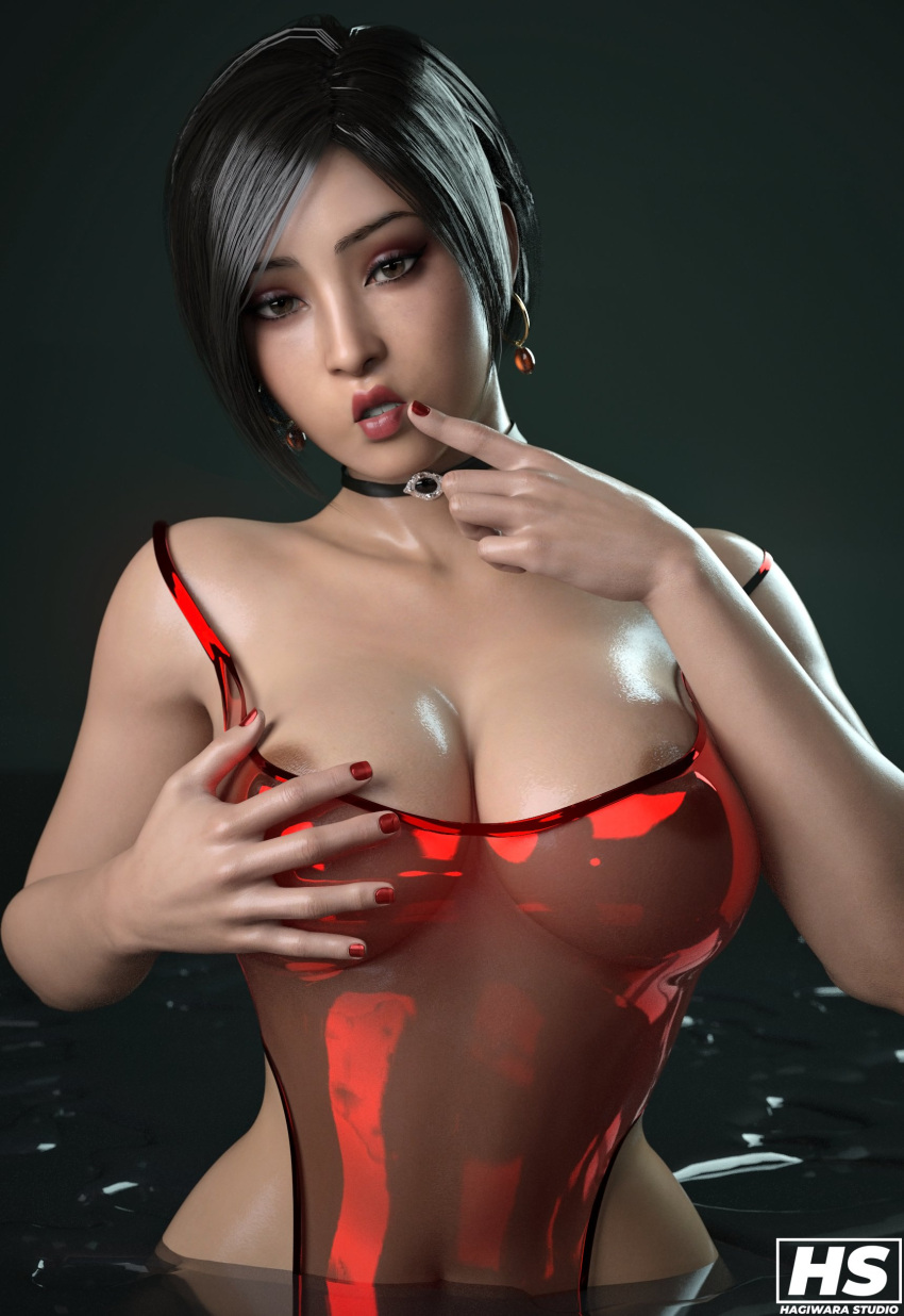 1girl 3d ada_wong ada_wong_(adriana) asian asian_female ass big_ass big_breasts bikini black_hair breasts brown_eyes capcom cleavage duo_gale female_focus female_only hagiwara_studio hot hourglass_figure looking_at_viewer one-piece_swimsuit pool pose posing resident_evil resident_evil_2 resident_evil_2_remake resident_evil_4 resident_evil_4_(remake) resident_evil_4_remake resident_evil_6 sexy short_hair swimming swimming_pool swimsuit tagme thick_thighs twitter wide_hips