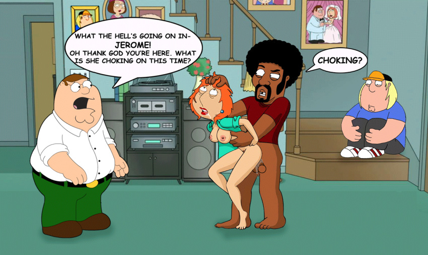 animated breasts chris_griffin erect_nipples family_guy gif jerome_washington lois_griffin nipples peter_griffin rape