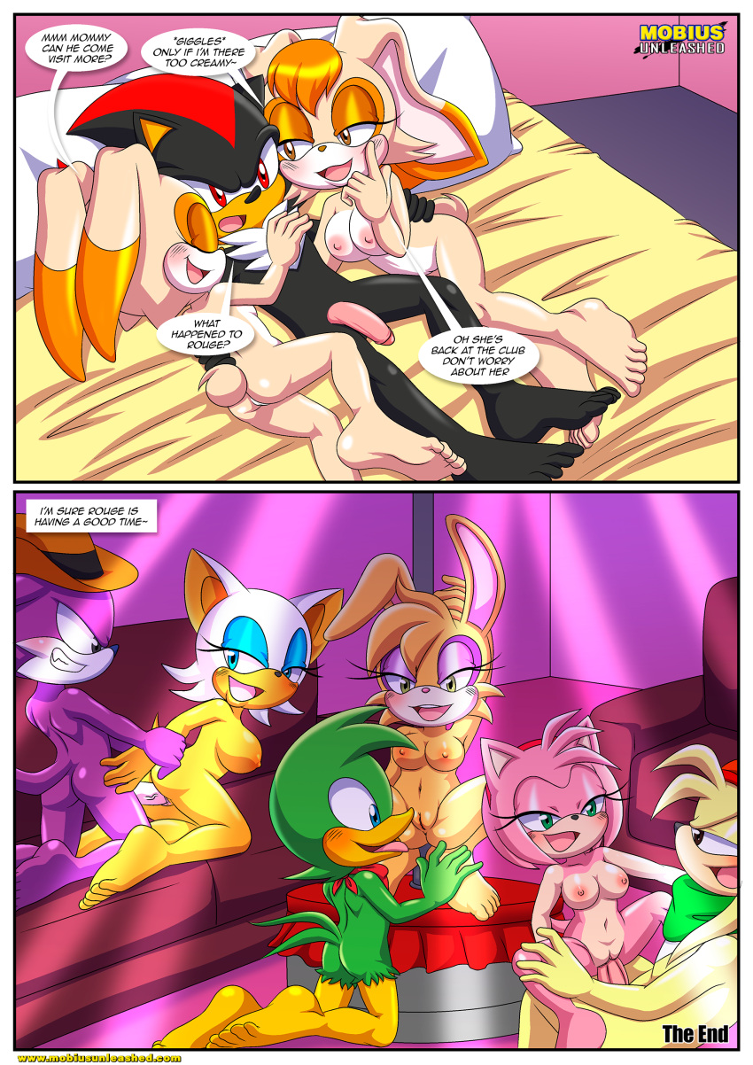 amy_rose bark_the_polarbear bbmbbf bean_the_dynamite bunnie_rabbot comic cream_the_rabbit fang_the_sniper mobius_unleashed nack_the_weasel palcomix rouge_the_bat sega shadow_the_hedgehog sonic_the_hedgehog_(series) the_baby_sitter_affair_(comic) vanilla_the_rabbit