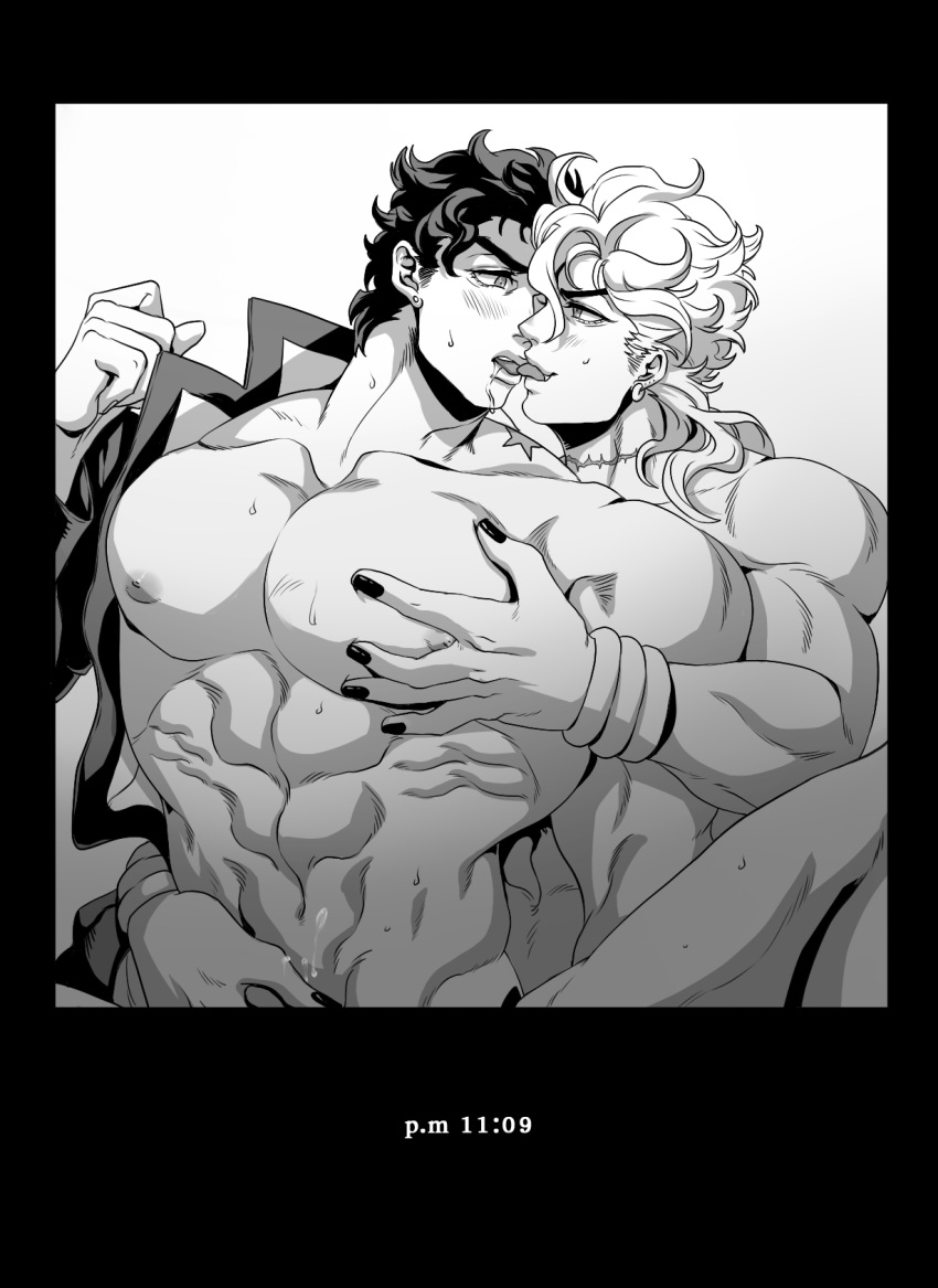 2boys age_difference dio_brando jojo's_bizarre_adventure jotaro_kujo less_end muscular_male older_male older_man_and_younger_boy stardust_crusaders yaoi yaoi