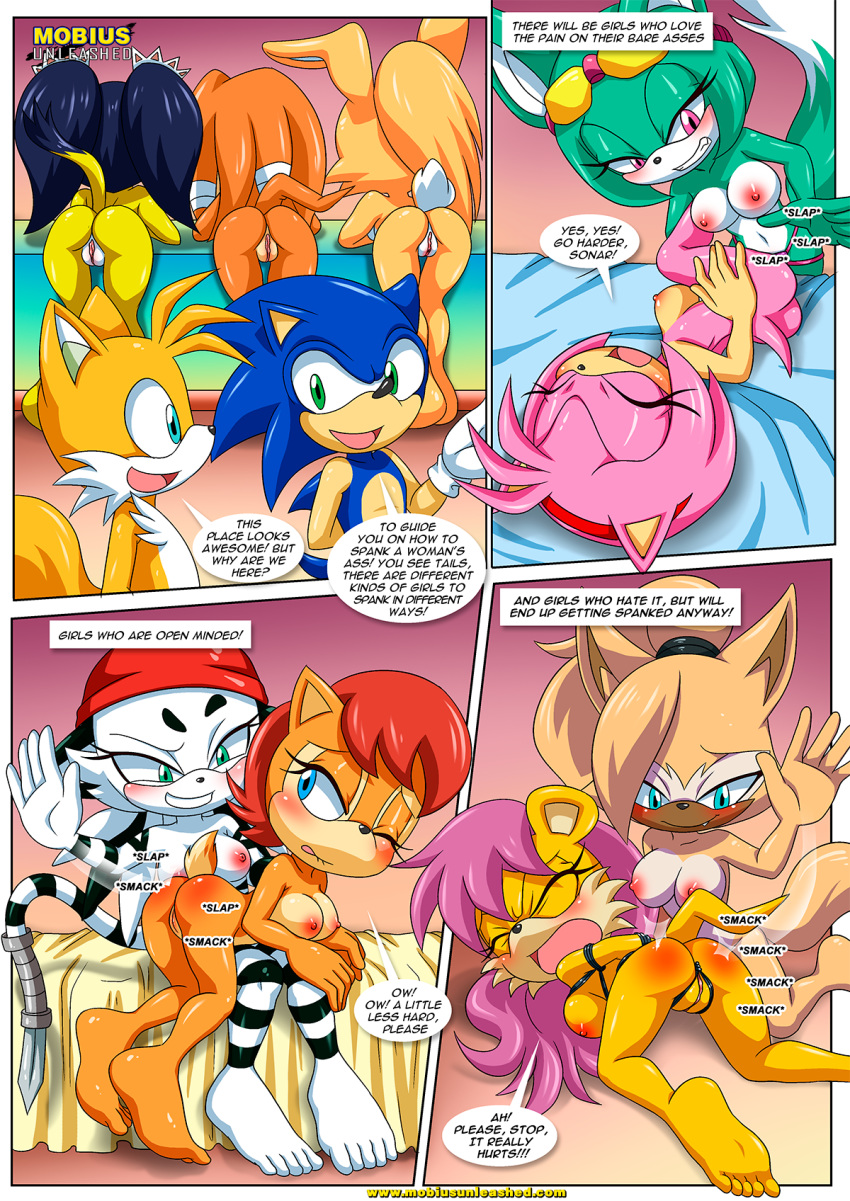 amy_rose archie_comics bbmbbf bunnie_rabbot honey_the_cat idw_publishing jian_the_tiger miles_"tails"_prower mina_mongoose mobius_unleashed palcomix sally_acorn sega sonar_the_fennec sonic's_guide_to_spanking sonic_(series) sonic_the_hedgehog sonic_the_hedgehog_(series) tagme tikal_the_echidna whisper_the_wolf