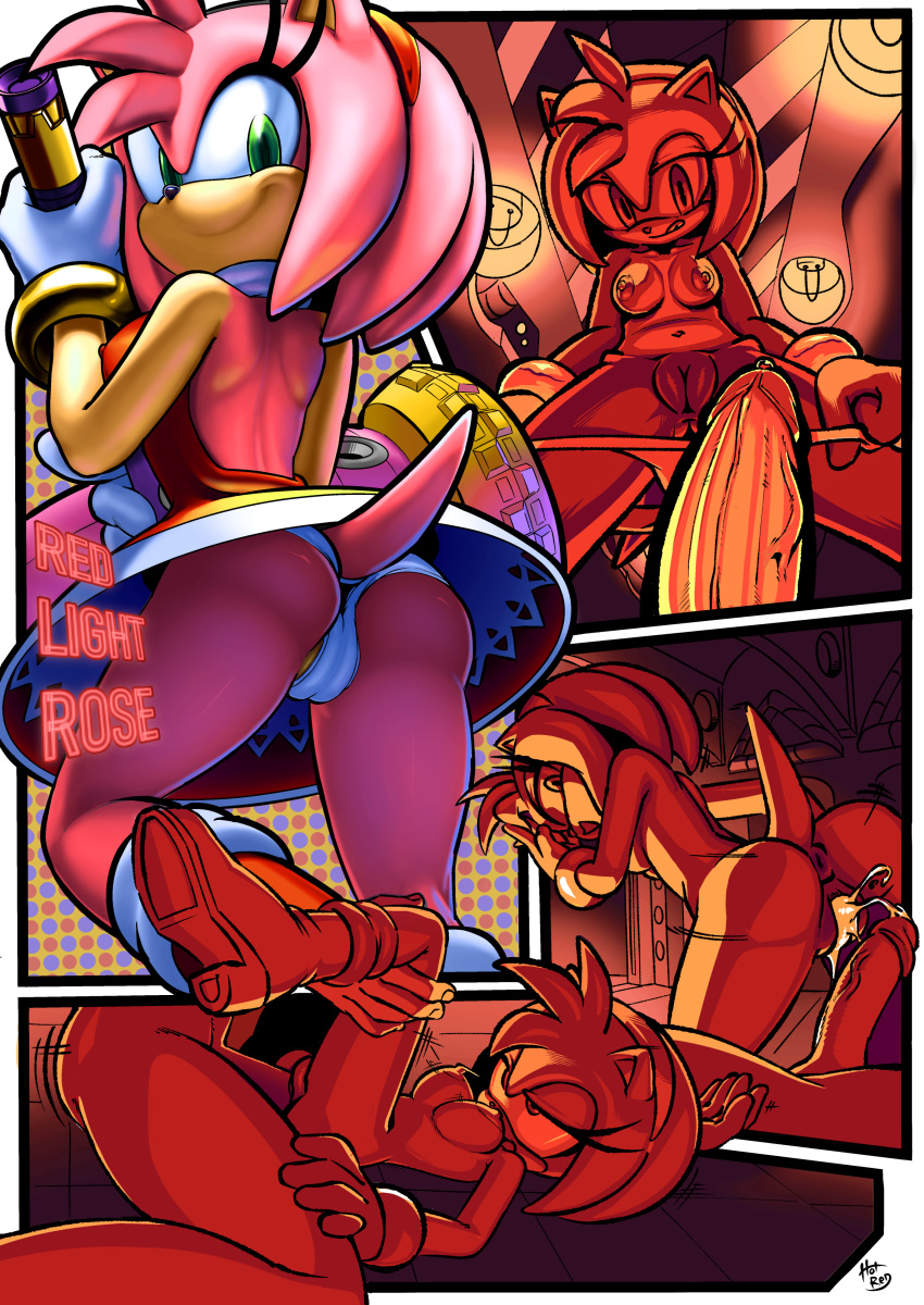 1girl amy_rose anthro breasts comic cum cum_in_pussy cum_inside female_focus furry high_res hotred is is_(artist) male nipples panties pussy sega sex sonic sonic_(series) upskirt vaginal vaginal_penetration video_games