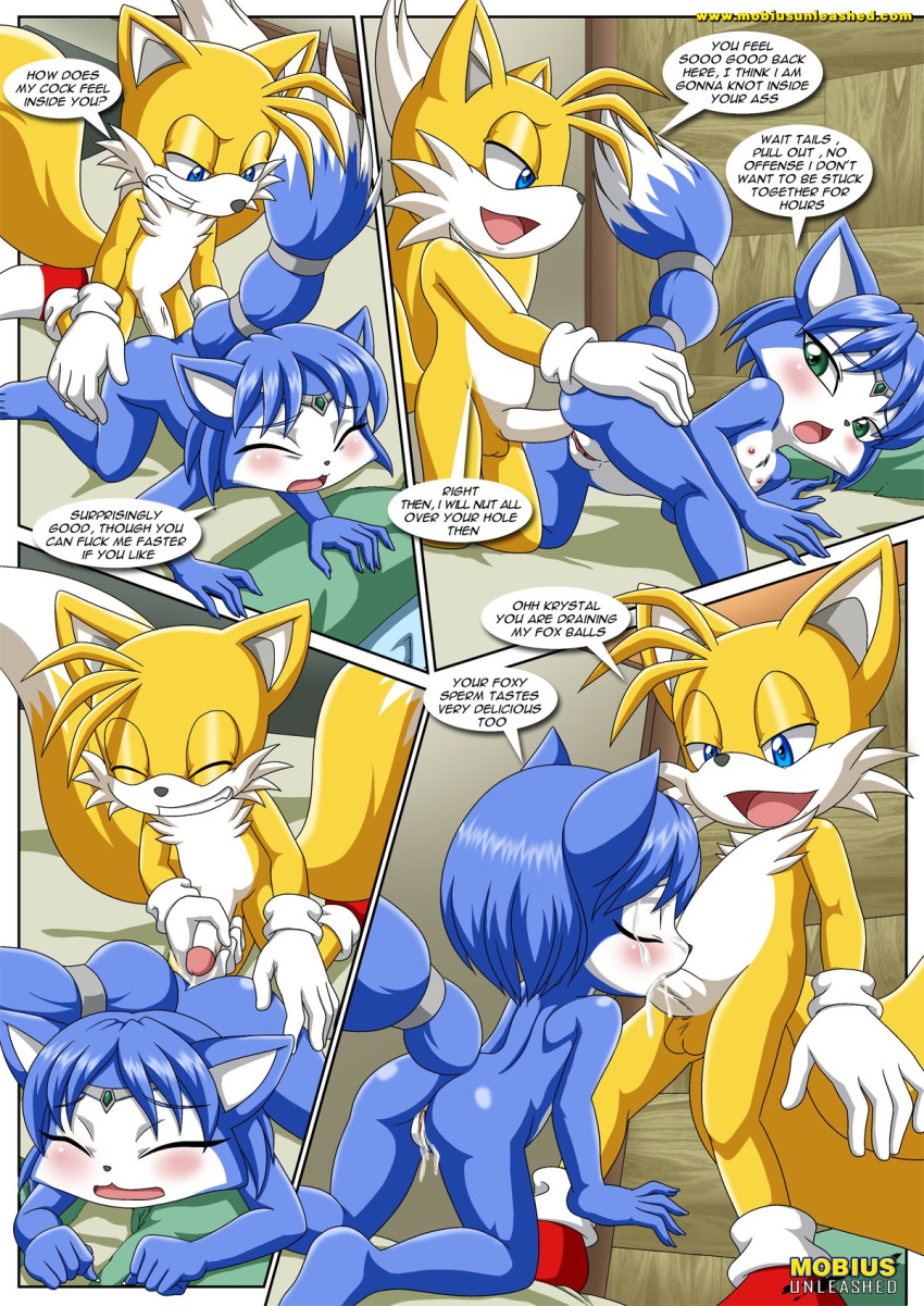 2017 anal bbmbbf krystal miles_"tails"_prower mobius_unleashed nintendo palcomix sega sonic_(series) sonic_the_hedgehog_(series) star_fox tails turning_tails