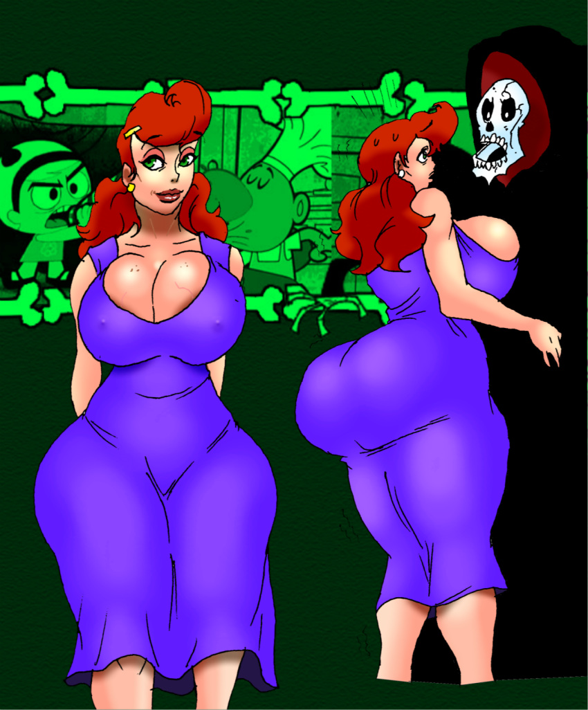 ass big_ass big_breasts billy_(billy_&amp;_mandy) breasts cartoon_network female gladys_(billy_&amp;_mandy) grim_(billy_&amp;_mandy) hips jay-marvel long_hair mandy_(billy_&amp;_mandy) milf red_hair the_grim_adventures_of_billy_and_mandy wide_hips