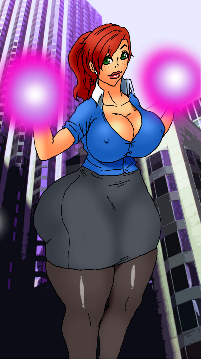 ben_10 ben_10:_ultimate_alien big_breasts breasts gwen_tennyson hips jay-marvel looking_at_viewer solo wide_hips