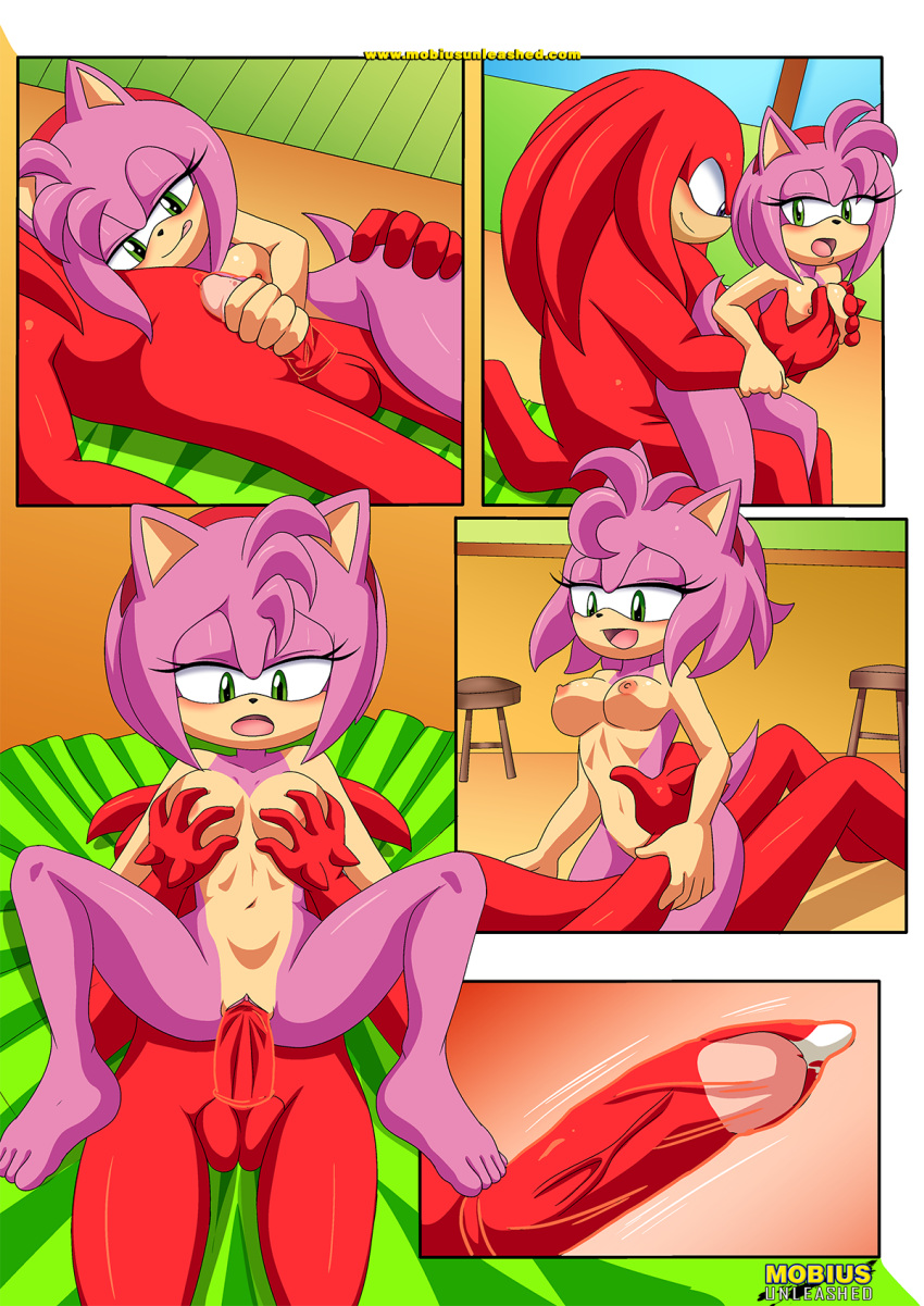 amy_rose bbmbbf comic knuckles_the_echidna mobius_unleashed palcomix sega sexy_boom sonic_boom sonic_the_hedgehog_(series)