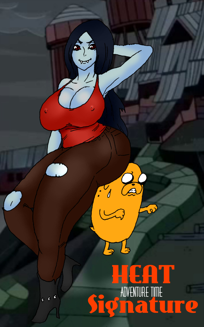 adventure_time ass big_ass big_breasts breasts happy jay-marvel marceline pants vampire wide_hips