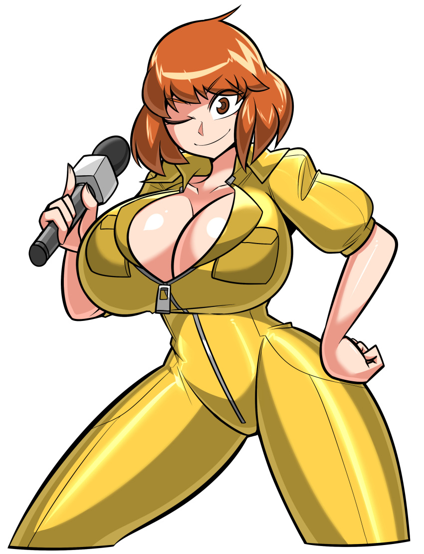 1girl 1girl 1girl april_o'neil april_o'neil_(tmnt_1987) backsu big_breasts big_breasts breasts brown_hair clothed_female curvaceous curvy curvy_body curvy_female curvy_figure curvy_hips female_focus female_only high_res huge_breasts mature mature_female short_hair slim_waist solo_female solo_focus tagme teenage_mutant_ninja_turtles thick_thighs thighs tmnt_1987 voluptuous white_background wide_hips