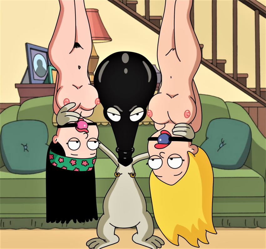 850px x 794px - Xbooru - american dad ball gag bondage breasts creek 12 erect nipples  francine smith hayley smith nude roger (american dad) shaved pussy thighs  upside-down | 936619