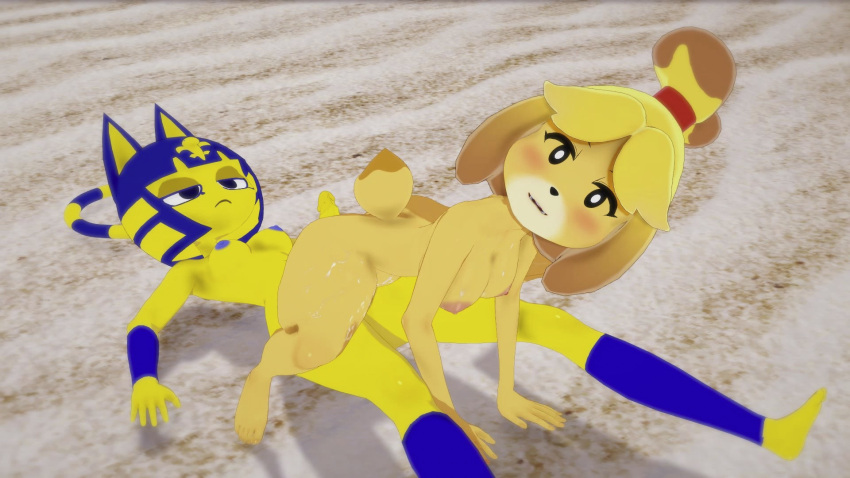 16:9 1futa 1girl after_sex animal animal_crossing animal_ears animal_humanoid animal_tail anime ankha ankha_(animal_crossing) armpits bare_shoulders barefoot beach blush breasts cat cat_ears cat_tail completely_nude completely_nude_female cum cum_on_legs cum_on_lower_body egyptian erect_nipples feet futa futanari futanari_on_female futanari_with_female happy hentai isabelle_(animal_crossing) looking_at_viewer looking_pleasured medium_breasts nipples on_sand on_top outside penis penis_tip sand semen semen_on_legs semen_on_lower_body shoulders small_breasts tail video_game video_game_character video_games yellow_skin