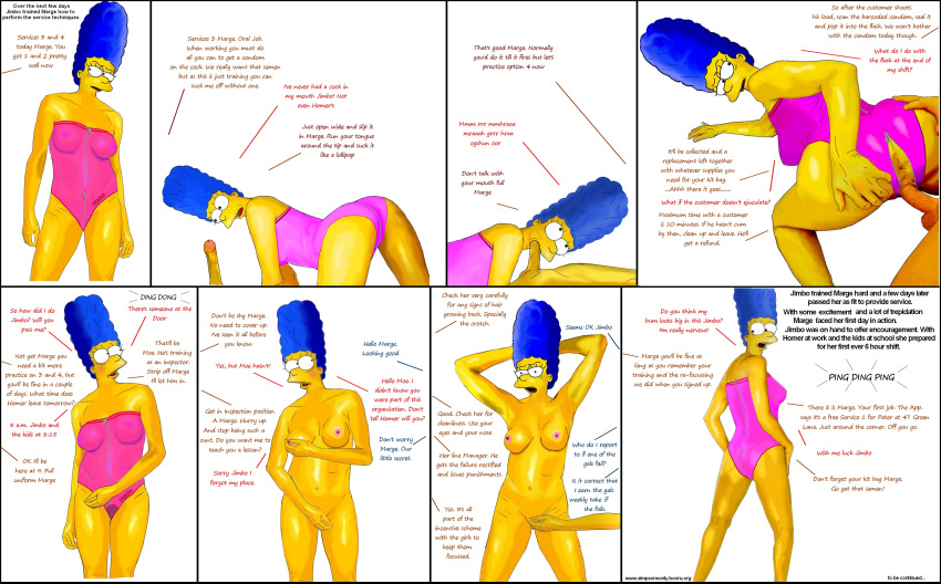 comic marge_simpson tagme the_simpsons white_background yellow_skin