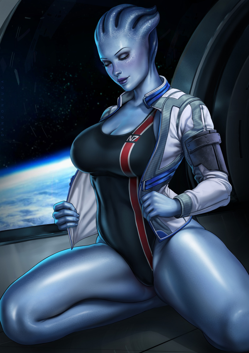1girl alien alien_girl asari big_breasts blue_skin dandon_fuga female_focus female_only high_res high_resolution liara_t'soni mass_effect paid_reward patreon patreon_reward solo_female solo_focus tagme video_game_character video_game_franchise