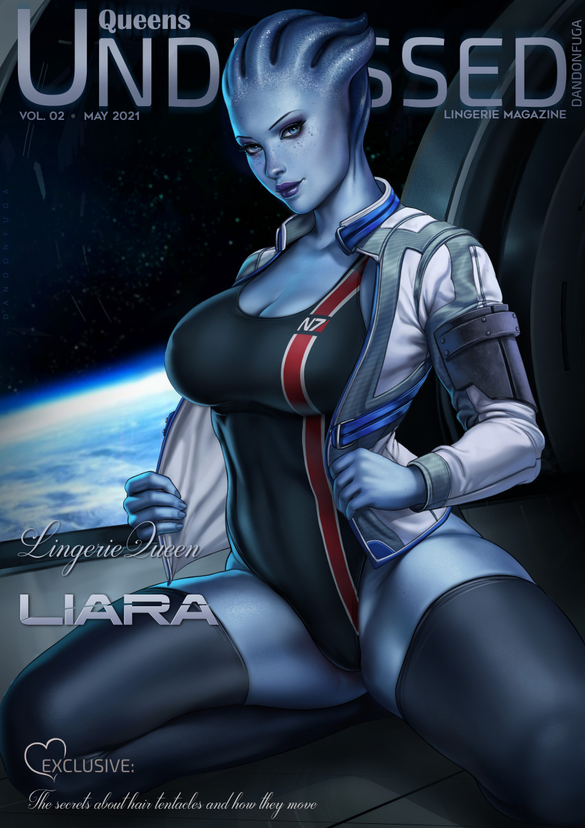 1girl alien alien_girl asari big_breasts blue_skin dandon_fuga female_focus female_only high_res high_resolution liara_t'soni mass_effect paid_reward patreon patreon_reward solo_female solo_focus tagme video_game_character video_game_franchise