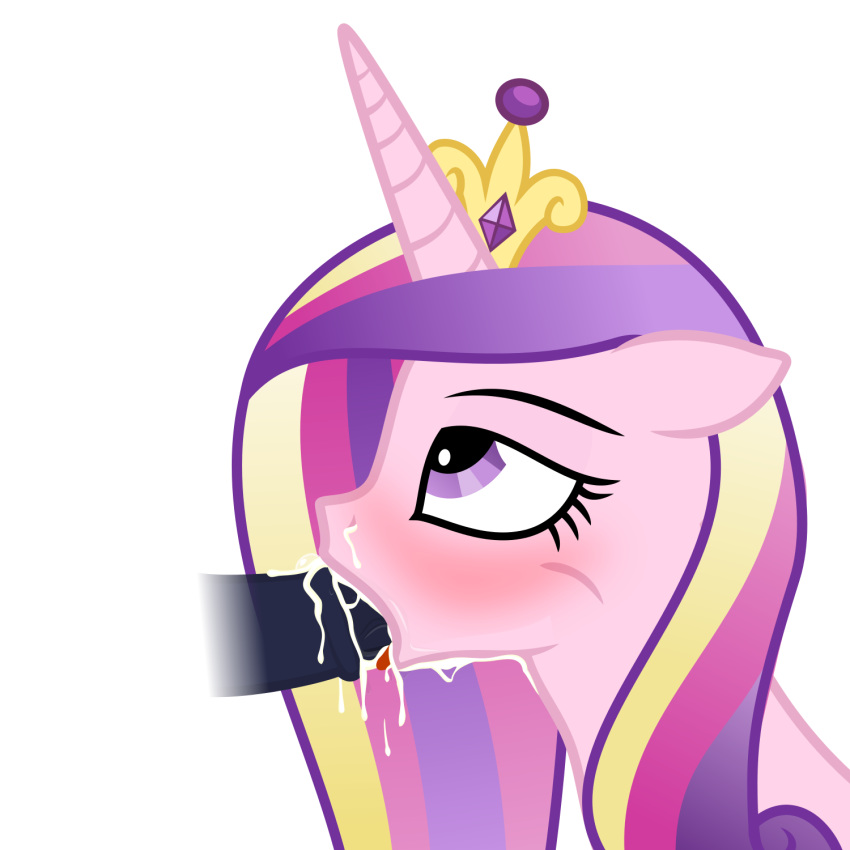 1boy 1girl alicorn blush cum cum_from_nose cum_in_mouth deepthroat erection fellatio friendship_is_magic horn horsecock male/female my_little_pony oral penis penis_in_mouth pony princess_cadance three-tone_hair transparent_background