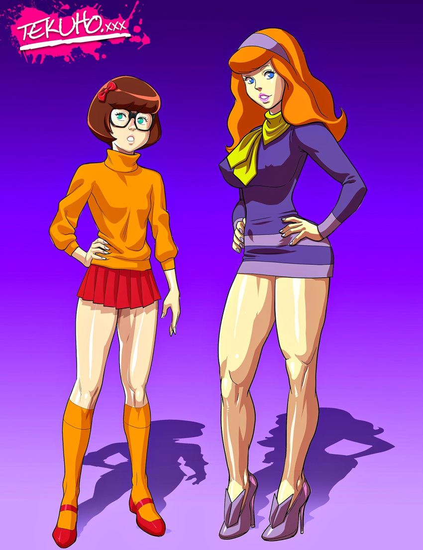 clothed daphne_blake full_body scooby-doo standing tagme tekuho_(artist) velma_dinkley