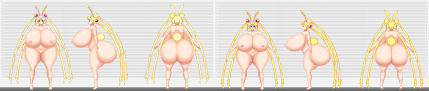 areolae ass big_ass big_breasts bishoujo_senshi_sailor_moon bluebullpen breasts bunny_ears bunny_girl bunny_tail commission dat_ass daughter female inaba_tsukino milf mother_and_daughter nipples nude princess_serenity pussy queen_serenity usagi_tsukino
