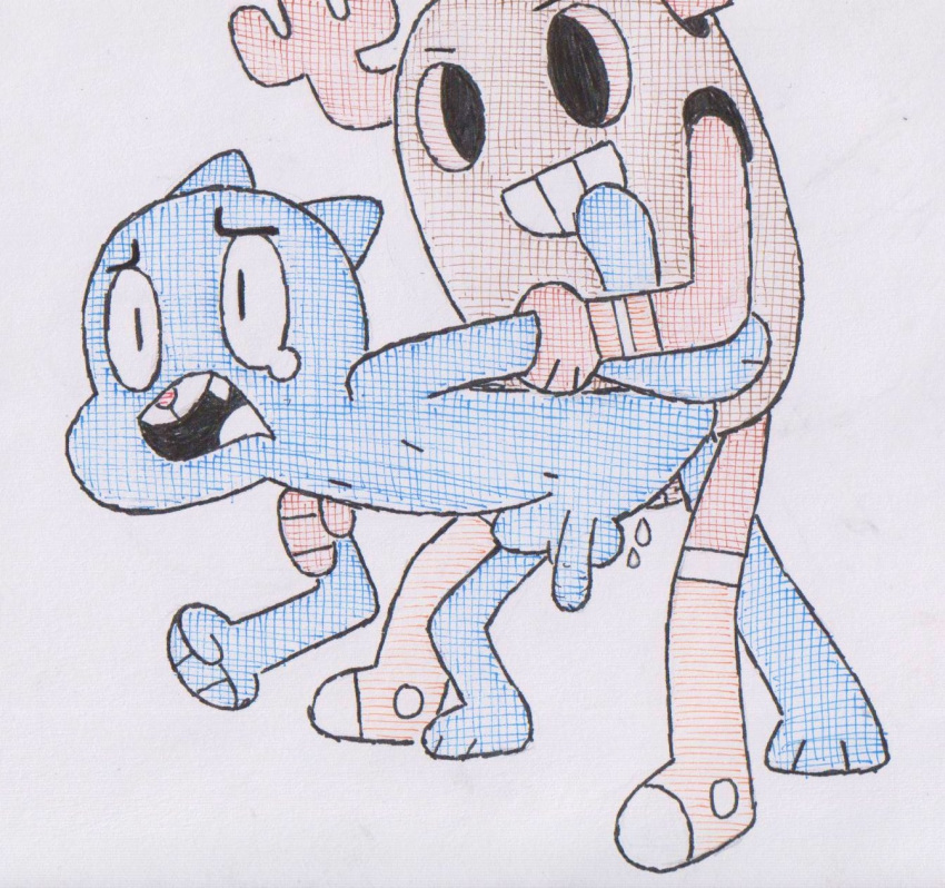 dickcorpy from_behind gumball_watterson pegging penny_fitzgerald surprise_buttsex the_amazing_world_of_gumball