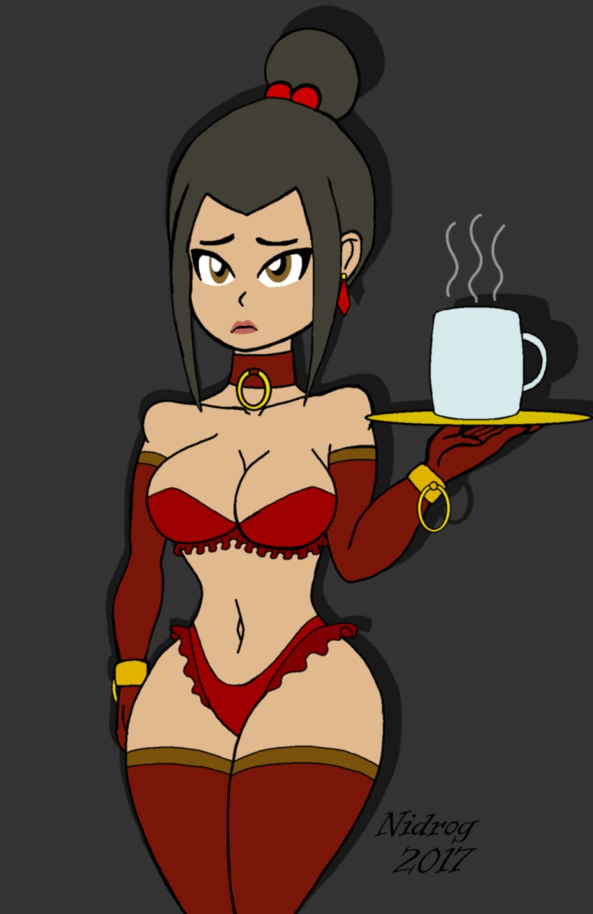 avatar:_the_last_airbender azula cup endrog lingerie sad servant tea worried worried_expression