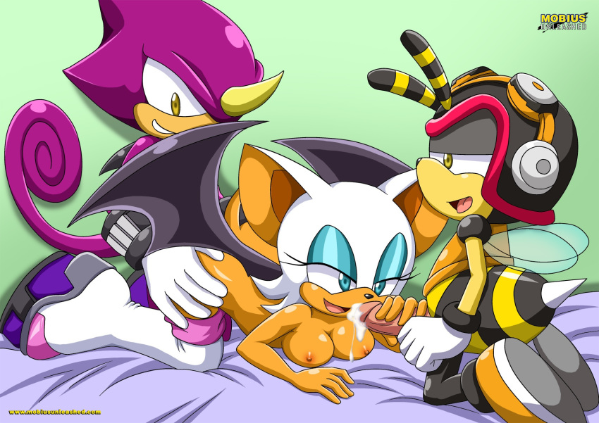 bbmbbf charmy_bee cum espio_the_chameleon mobius_unleashed palcomix rouge_the_bat sega sonic_(series) sonic_team sonic_the_hedgehog_(series) tagme threesome