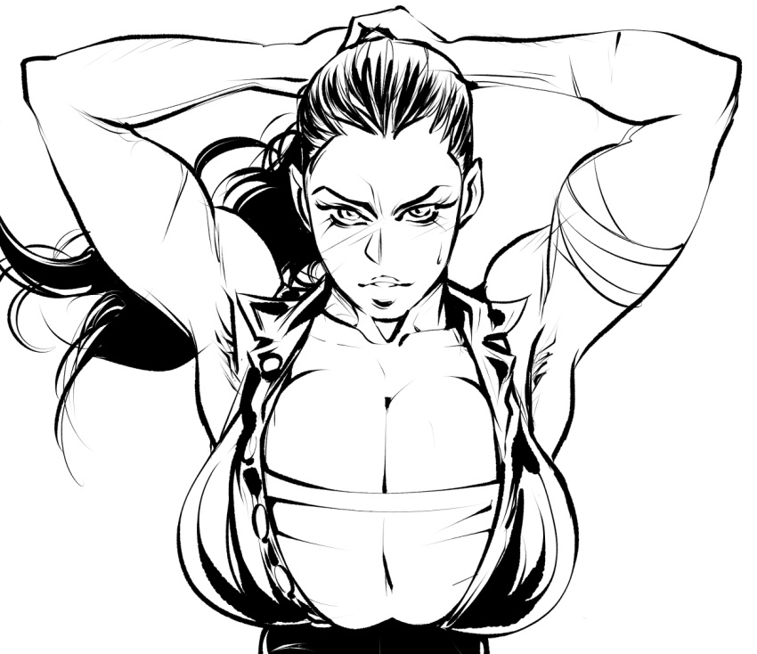 balak cleavage huge_breasts muscle muscular_female