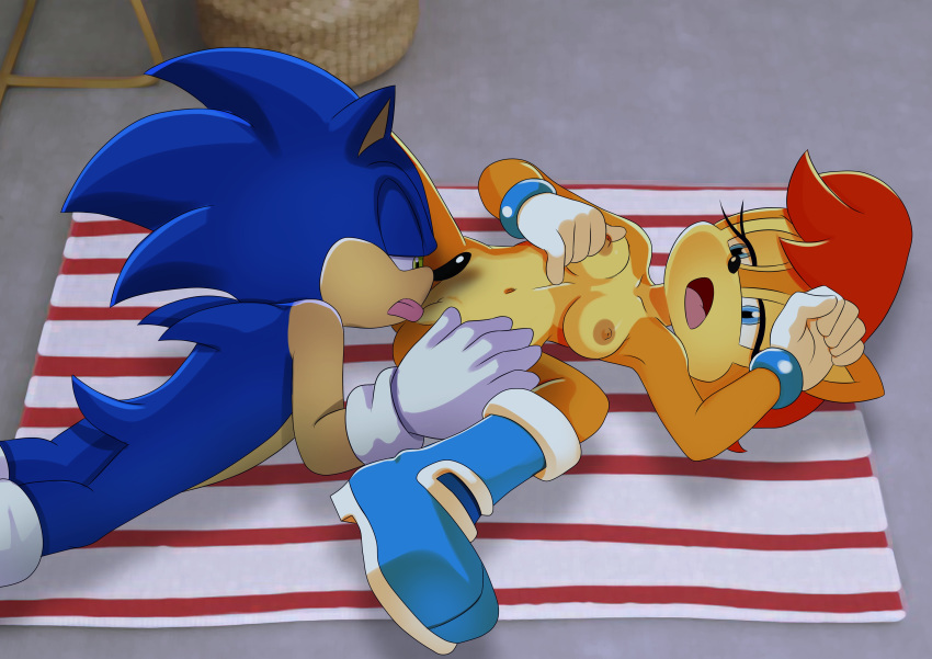 archie_comics bbmbbf breasts mobius_unleashed palcomix pussylicking sally_acorn sega sonic_(series) sonic_the_hedgehog sonic_the_hedgehog_(series)