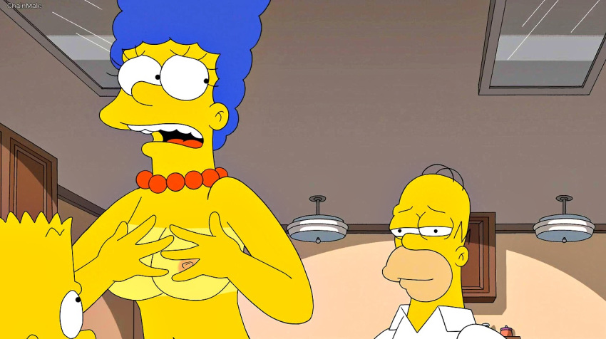 chainmale homer_simpson marge_simpson tagme the_simpsons yellow_skin