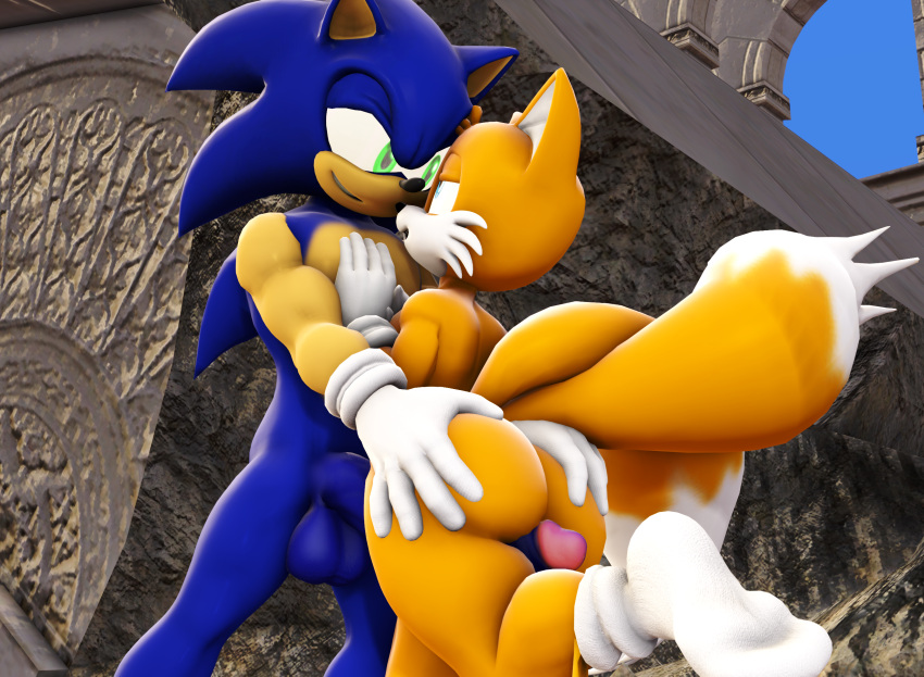 3d big_ass bubble_ass bubble_butt dat_ass femboy femboy_on_male fox girly groping huge_ass looking_at_another miles_"tails"_prower sega sexy sexy_ass socks sonic_the_hedgehog sonic_the_hedgehog_(series) thordersfm yaoi yellow_fur