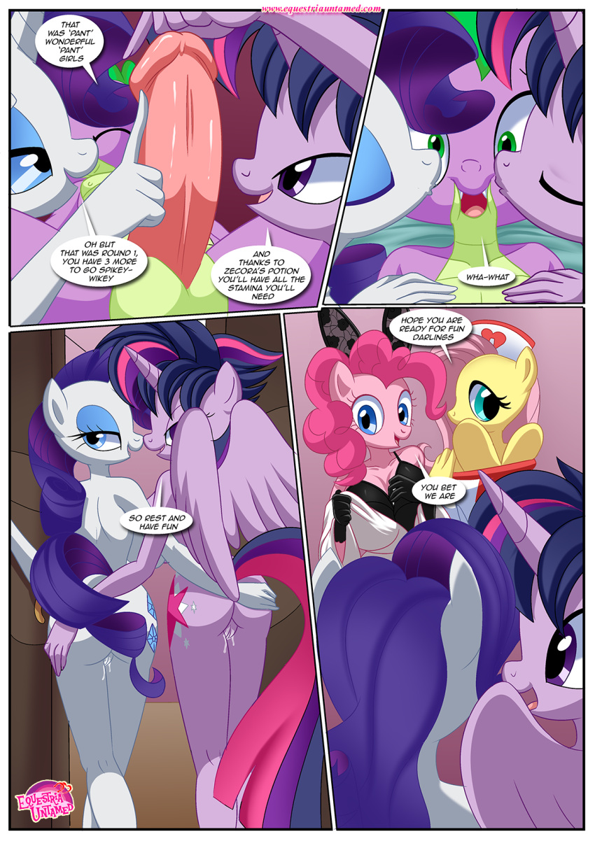 bbmbbf comic equestria_untamed fluttershy fluttershy_(mlp) friendship_is_magic furry hasbro my_little_pony palcomix pinkie_pie pinkie_pie_(mlp) rarity rarity_(mlp) spike spike's_ultimate_fantasies_or_the_dragon_king's_harem spike_(mlp) twilight_sparkle twilight_sparkle_(mlp)