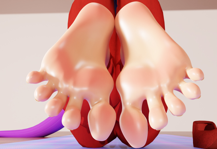 3d asagamyio blender feet flexible foot_fetish foot_focus pov_feet shantae shantae_(character) soles sweaty sweaty_feet toe_spread yoga yoga_mat