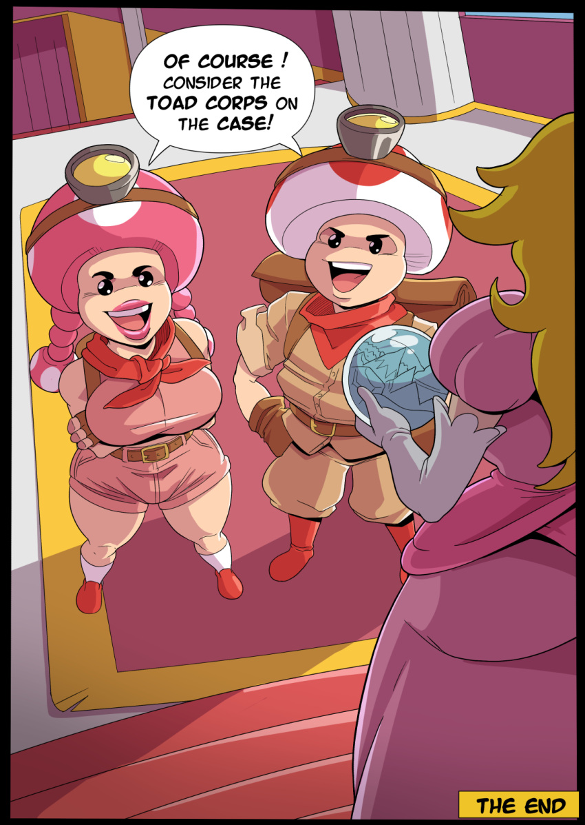 big_breasts captain_toad comic english_text goomba loonyjams princess_peach quest_for_power_(loonyjames) super_mario_bros. text toadette wendy_o._koopa