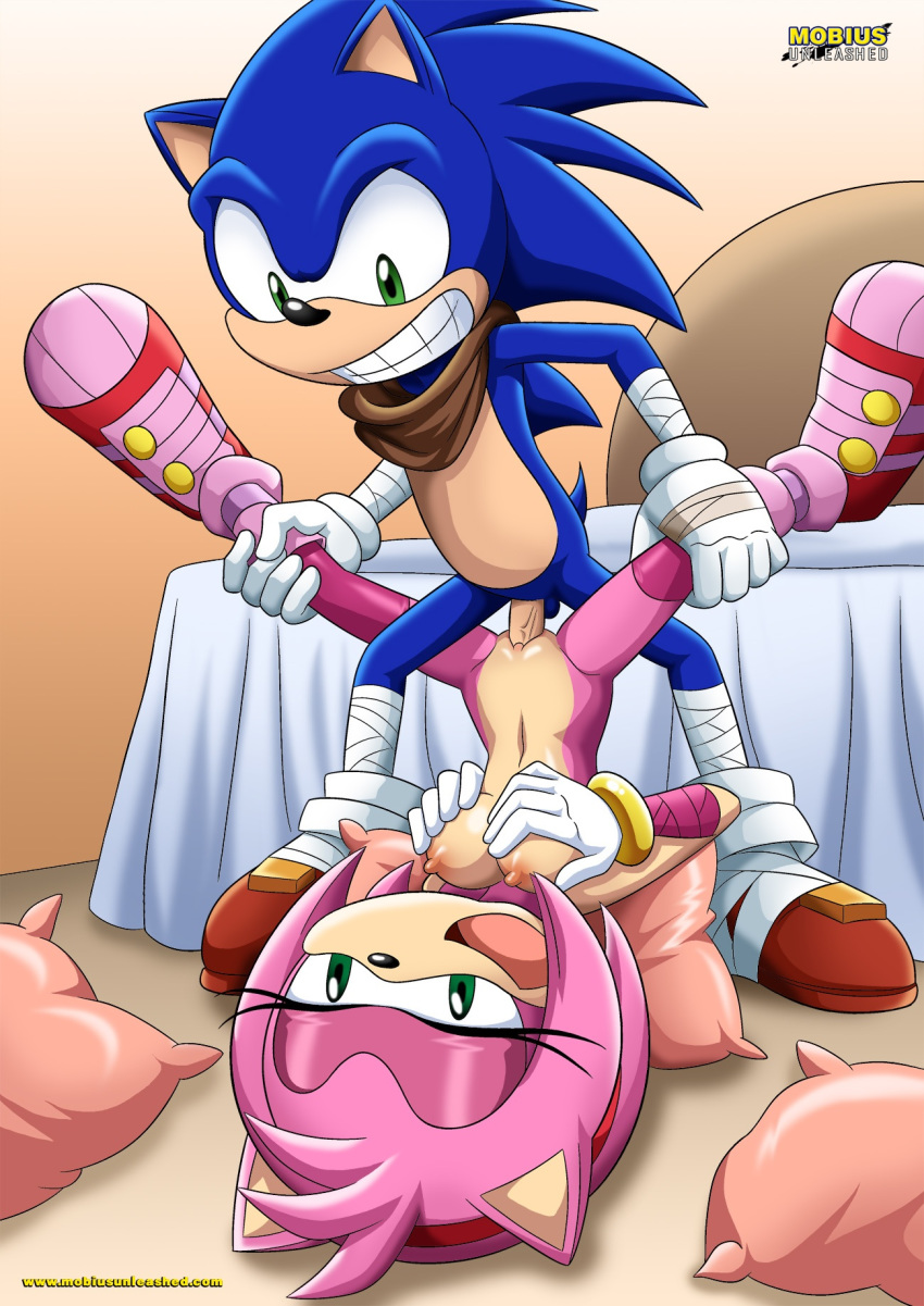 amy_rose bbmbbf breast_grab green_eyes horny mobius_unleashed palcomix penis sega sex sonic_(series) sonic_boom sonic_team sonic_the_hedgehog sonic_the_hedgehog_(series) teeth